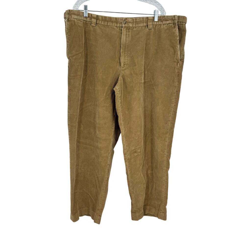 L.L. Bean Corduroy Pants Size 40 Tan Khaki Comfort Waist Straight Leg Casual